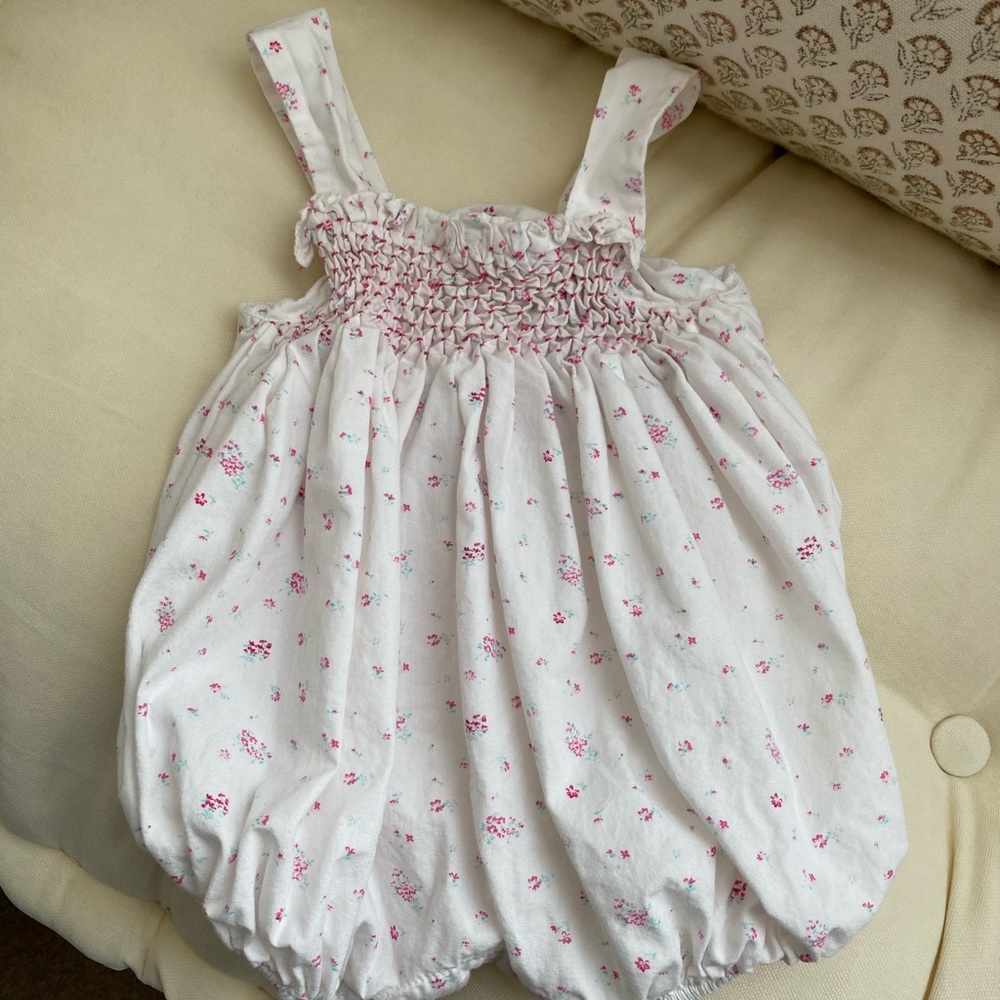 Fleurisse Smocked Romper / Bubble